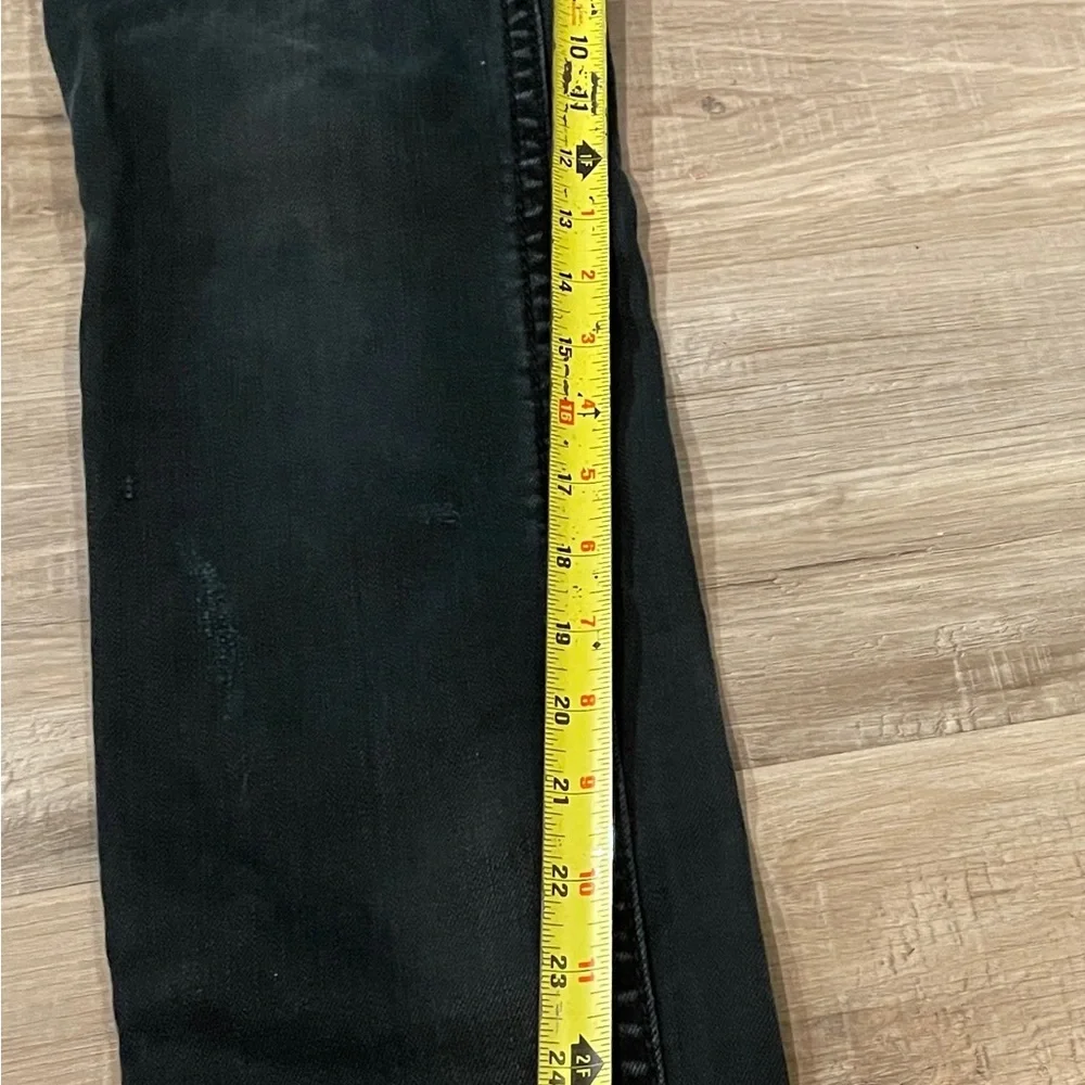 ROCK REVIVAL BLACK AMY SKINNY EMBELLISHED DISTRESSED DENIM POCKETS JEANS SIZE 29 - Picture 4 of 10